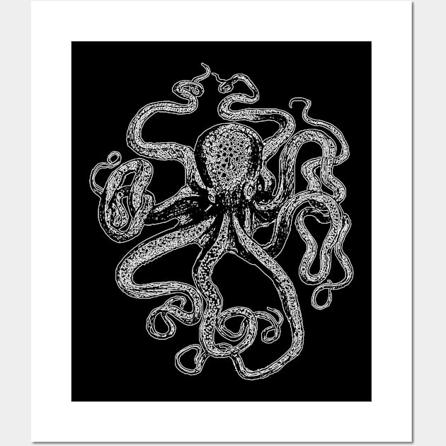 Vintage Octopus Wall Art by n23tees